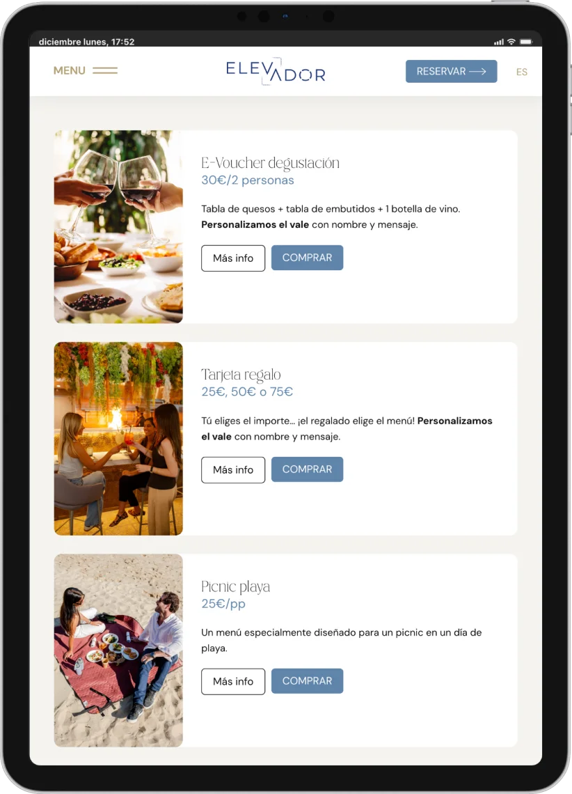 navegacion optima diseno web restaurantes fenix byte madrid
