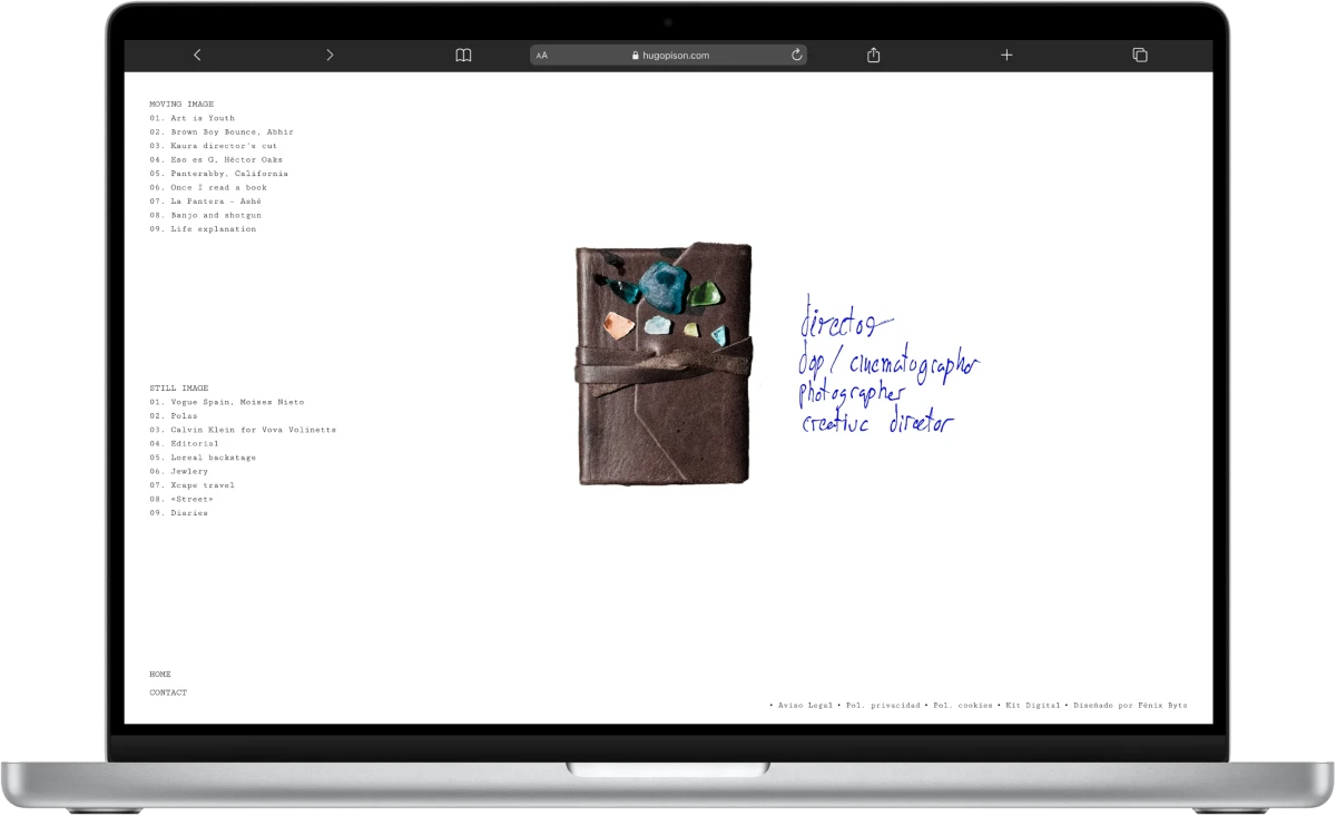 diseño web minimalista fenix byte madrid